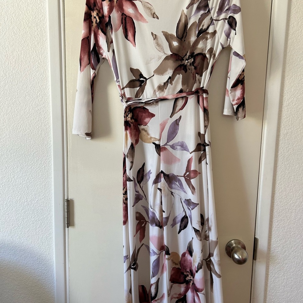 Hello MIZ Long Sleeve Floral Maxi Dress